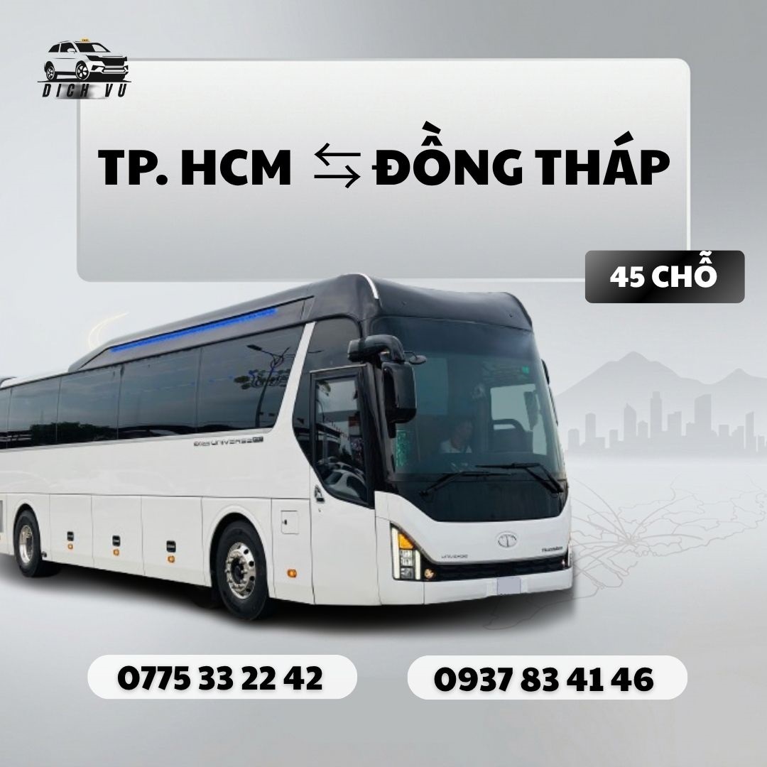 Đặt xe Đồng Tháp 45 chỗ