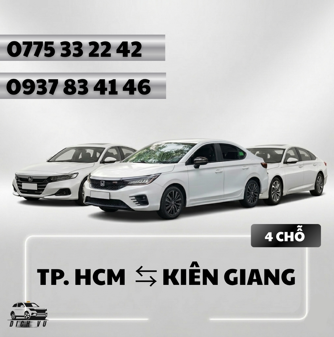 Đặt xe Kiên Giang 4 chỗ