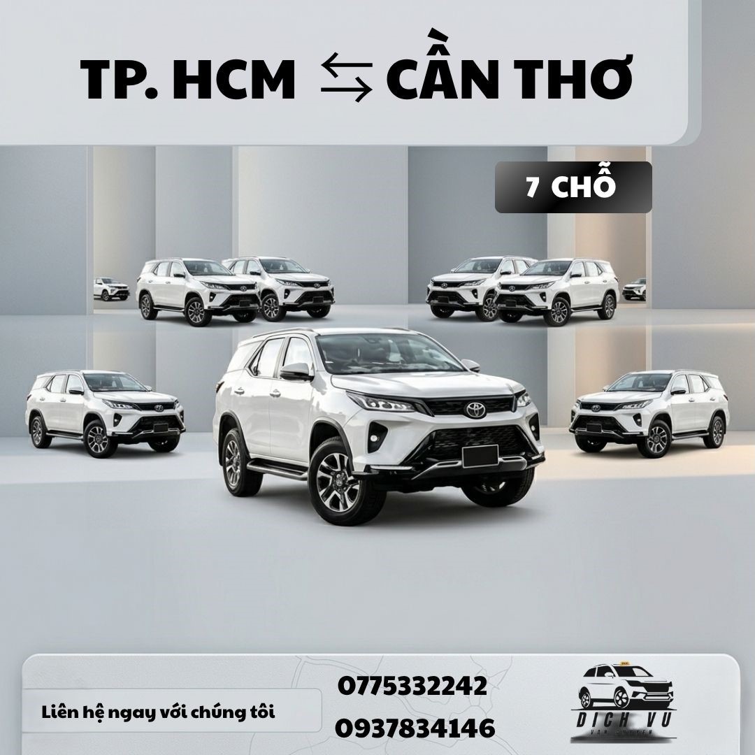 Đặt xe Cần Thơ 7 chỗ