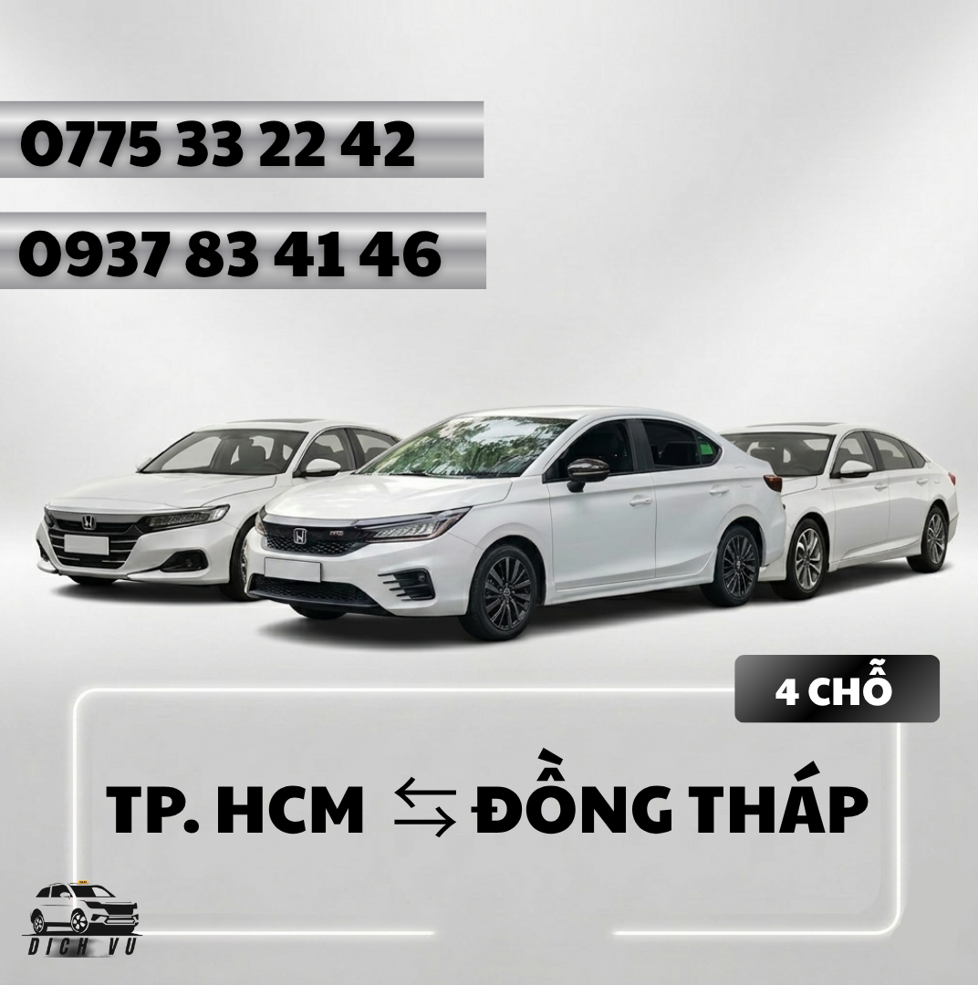 Đặt xe Đồng Tháp 4 chỗ