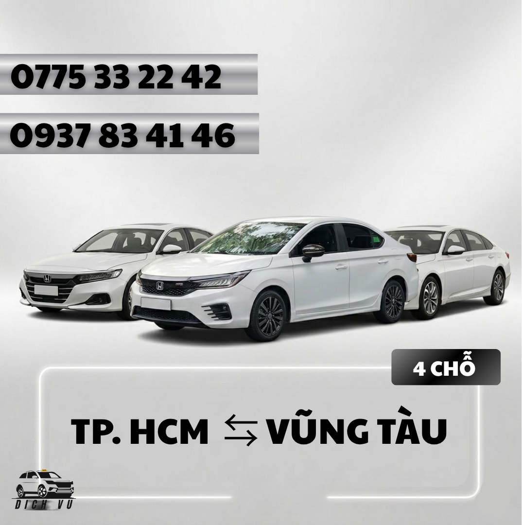 Đặt xe Vũng Tàu 4 chỗ