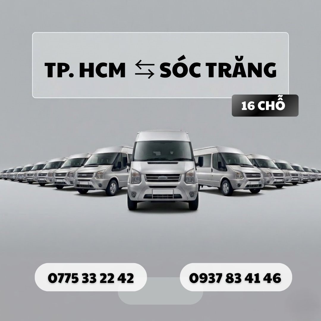 Đặt xe Sóc Trăng 16 chỗ